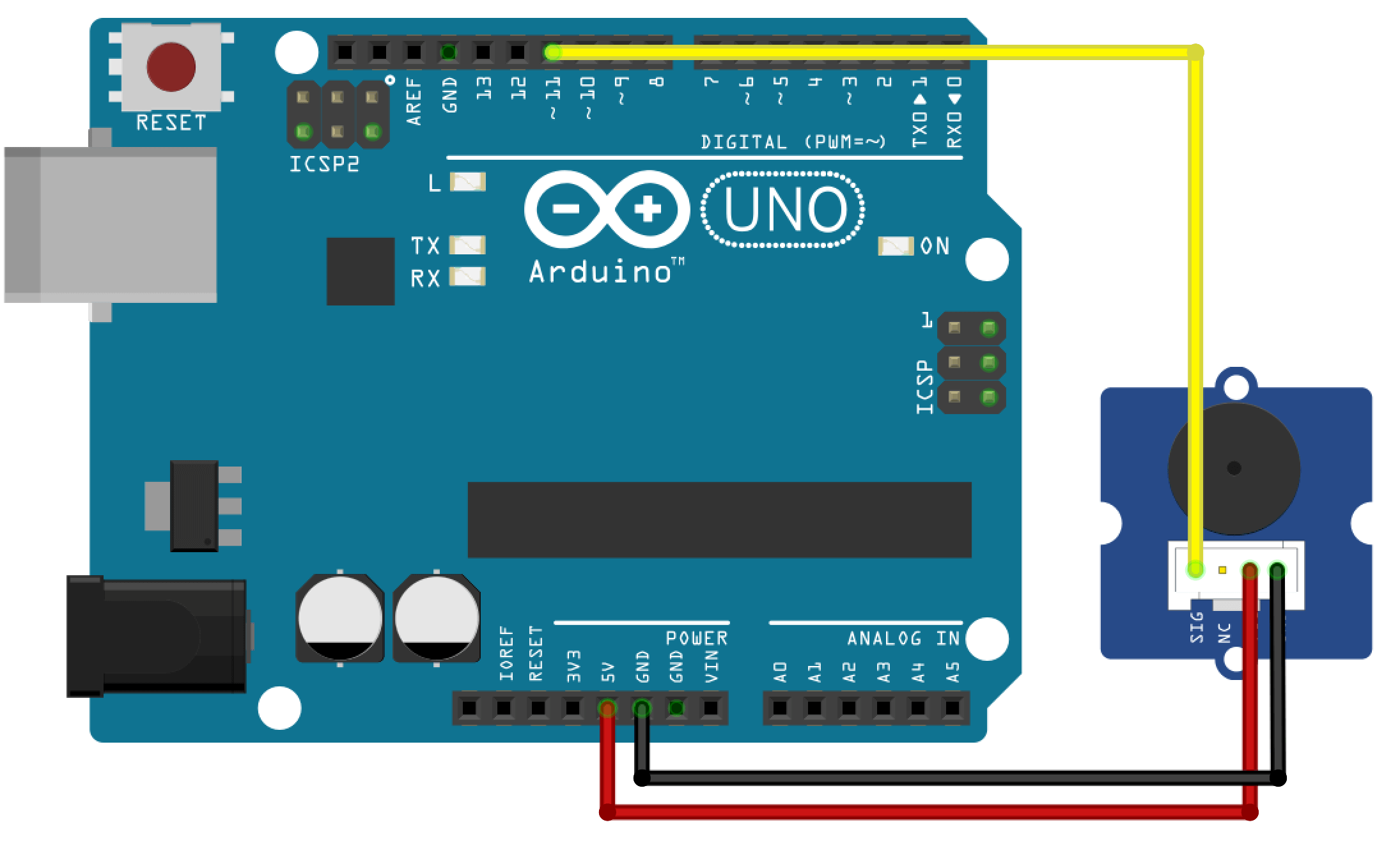 Arduino ile Imperial March çalmak için gerekli kart/devre şeması