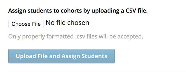 Cohort'a CSV dosyasıyla öğrenci ekleme