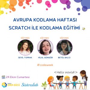 AB Kod Haftası Scratch ile Kodlama etkinliği afişi